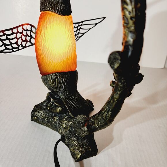 Hummingbird Bedside Lamp Night Light Decorative Resin 2004 Amber Bronze *Read - Picture 7 of 16